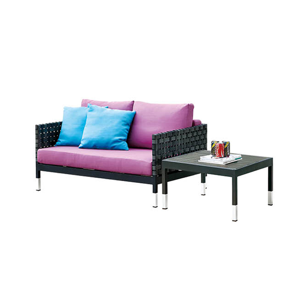 Taco Loveseat With Square Coffee Table