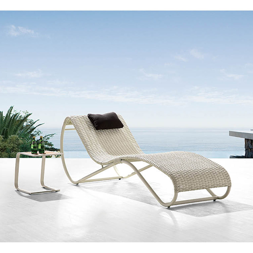 Fatsia Chaise Lounge With Side Table