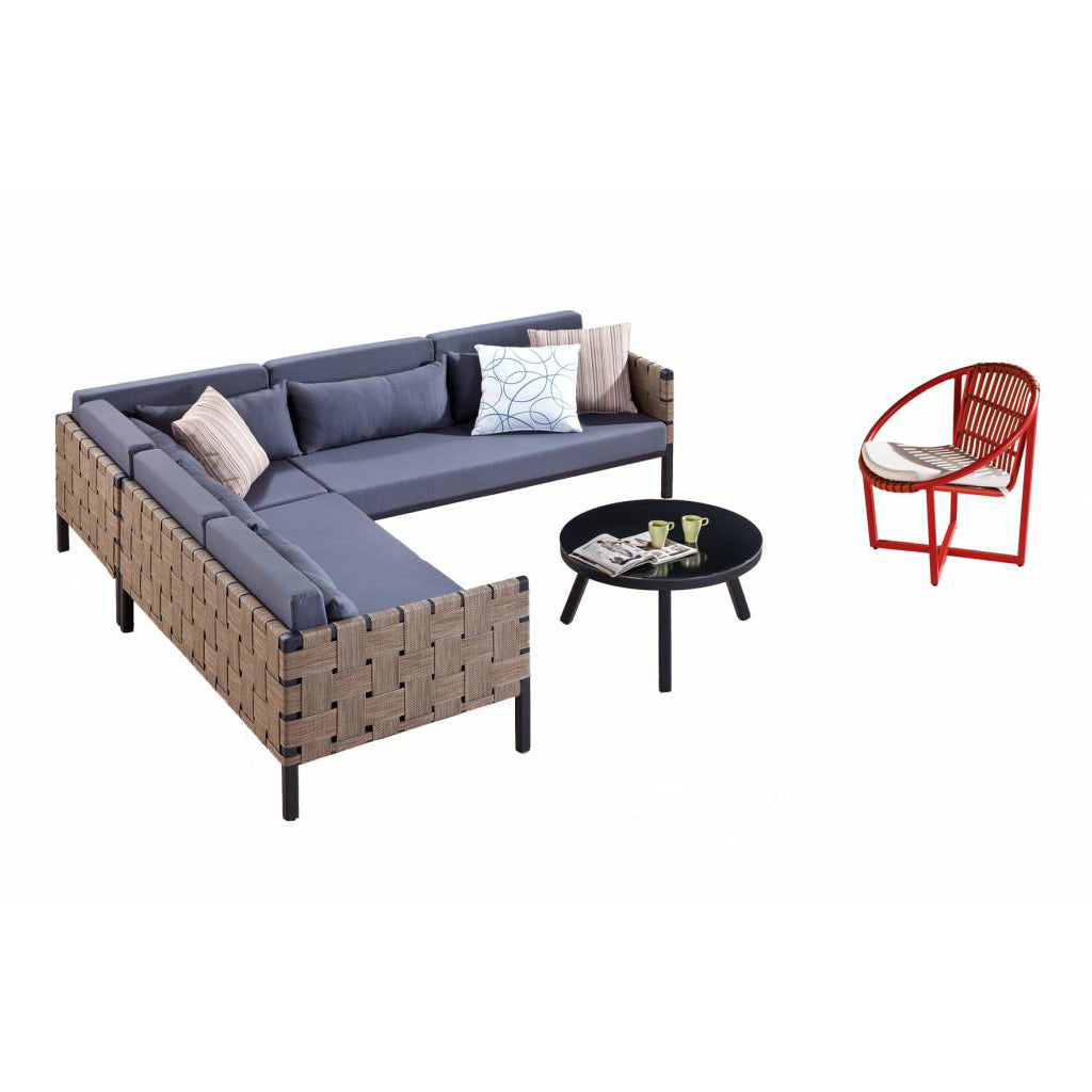 Asthina Sofa For 6 With Coffee Table And A Round Chair