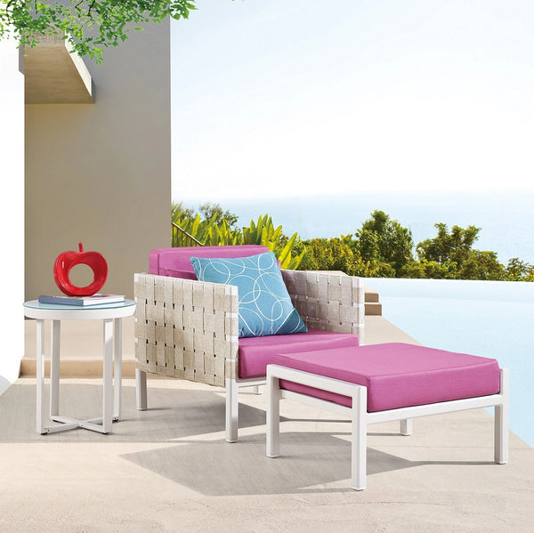 Asthina Club Chair With Ottoman And Side Table