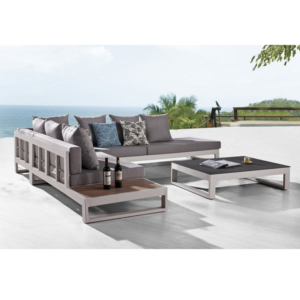 Amber Sofa With Coffee Table