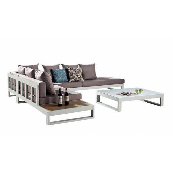 Amber Sofa With Coffee Table