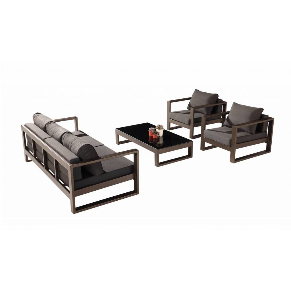 Amber Sofa Set For 5 With 2 Club Chair and Coffee Table
