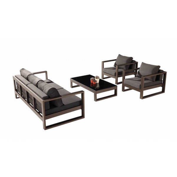 Amber Sofa Set For 5 With 2 Club Chair and Coffee Table