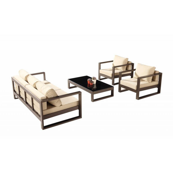 Amber Sofa Set For 5 With 2 Club Chair and Coffee Table