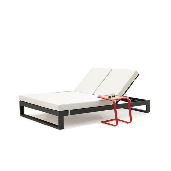 Amber Double Beach Bed with Side Table