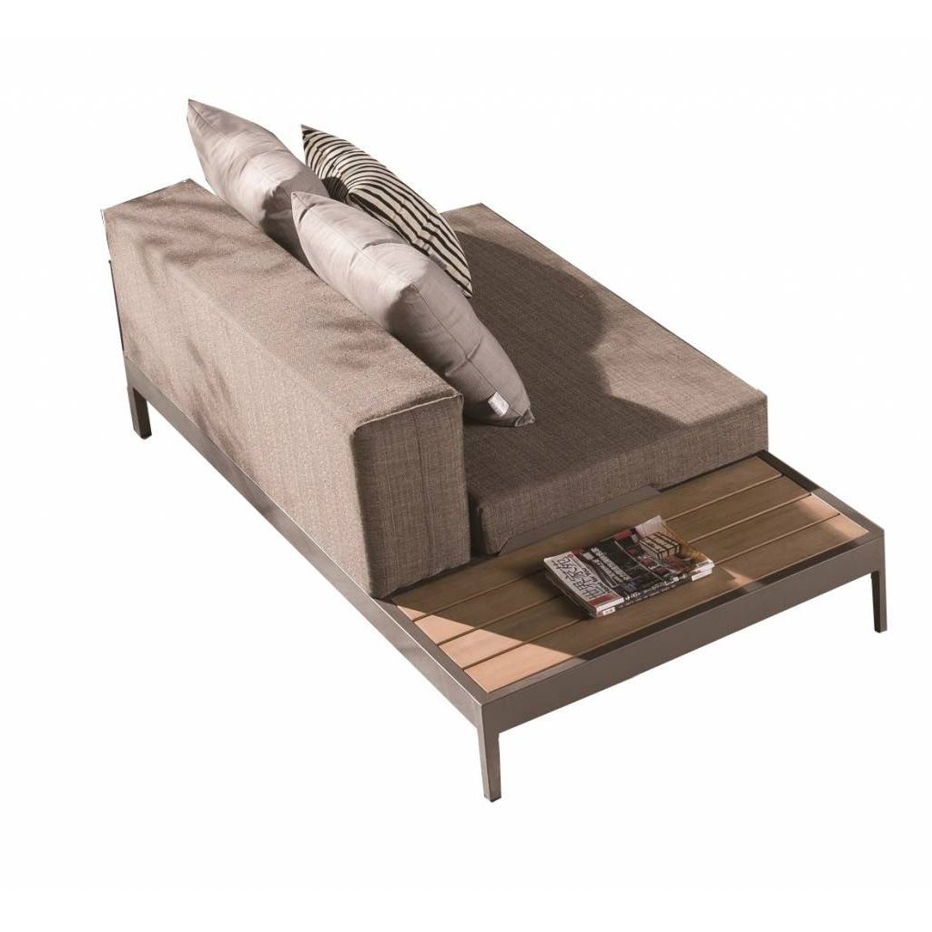 Barite Chaise With Built-In Side Table