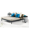 Barite Leisure Bed With 2 Side Round Tables