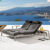 Barite Double Beach Bed With Side Table