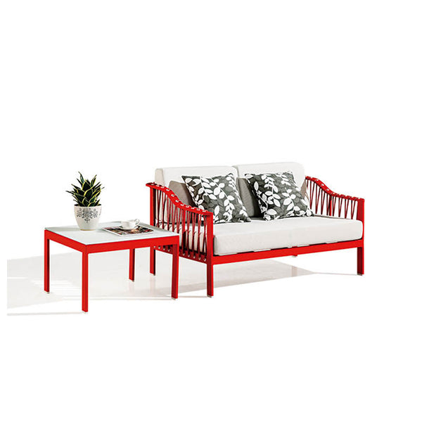 Hyacinth Loveseat With Coffee Table
