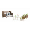 Asthina High Back Sofa With Round Chairs And Coffee Tables