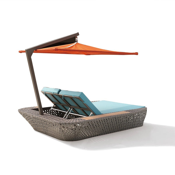Verona Double Beach Bed With Umbrella