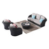 Evian Sofa Set With Round Coffee Table