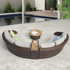Evian Sofa for 4 with Center Console (3pc) And Coffee Table