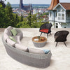 Evian Sofa Set With 2 Chairs And Round Coffee Table