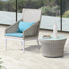 Provence High Back Chairs Set For Two With Coffee Table