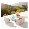 Apricot Loveseat With 2 Round Chair And Coffee Table