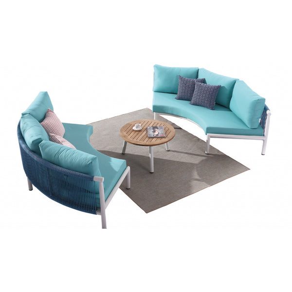 Venice Curved Sofa Set With Round Coffee Table