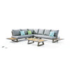 Luxe Corner Sectional Sofa With End Table Tops
