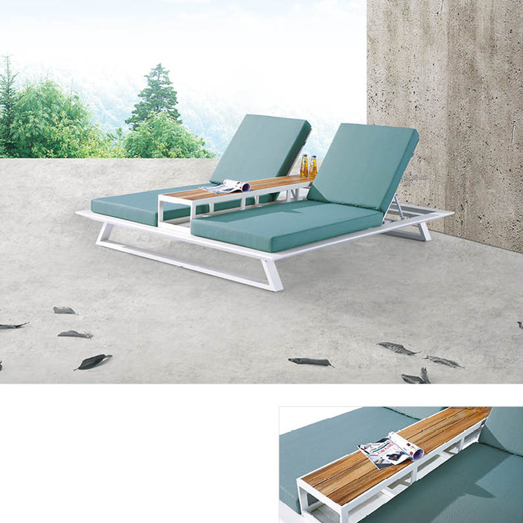 Luxe Double Beach Bed With Cushions