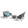 Florence High Back Seating Set With Coffee Table