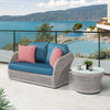 Evian Loveseat With Round Side Table