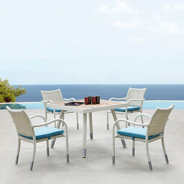 Fatsia Dining Set For 4 With Arms