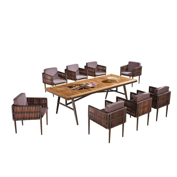 Kitaibela Dining Set For 8 With Side Weaves