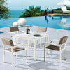 Barite Dining Set For 4 With Arms