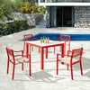 Hyacinth Dining Set For 4 With Arms