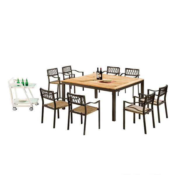 Hyacinth Square Dining Set For 8