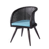 Evian Dining Chair With Woven Sides