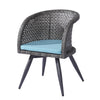 Evian Dining Chair With Woven Sides