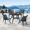 Evian Armless Dining Set For 4 With Round Table