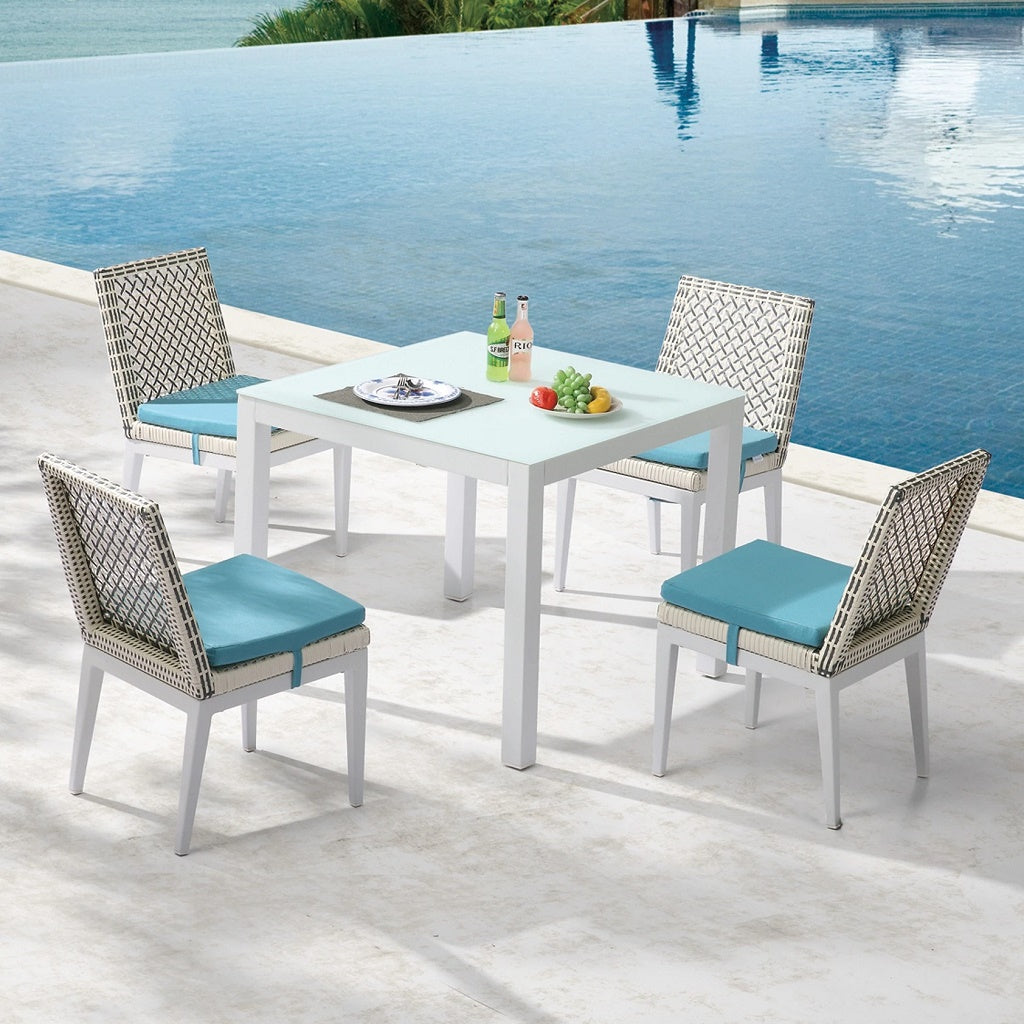 Provence Dining Set For 4 With Armless Chairs