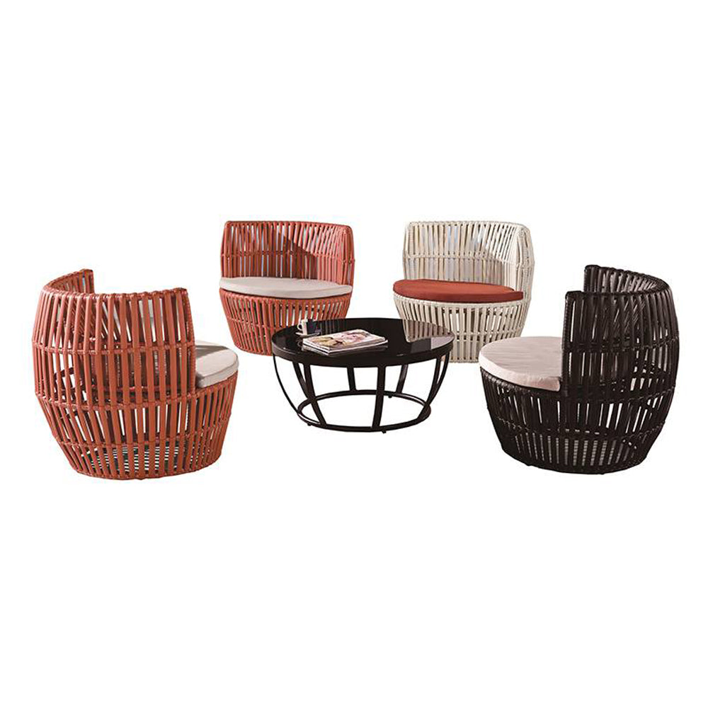 Apricot Round Seating Set For 4