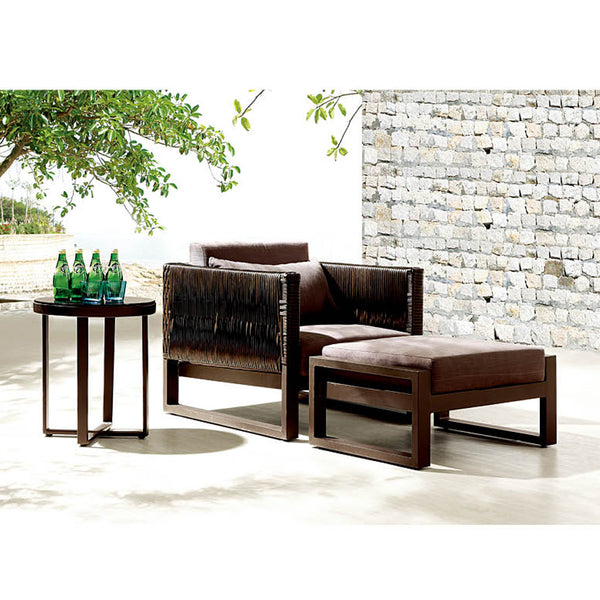 Wisteria Club Chair With Ottoman And Round Side Table