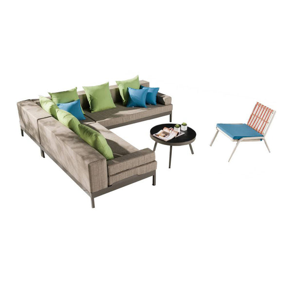 Barite Sectional Sofa And Chair With Coffee Table