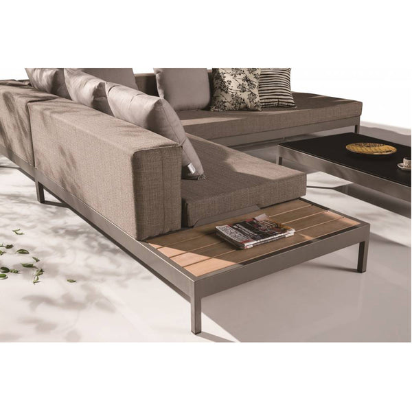 Barite Chaise With Built-In Side Table