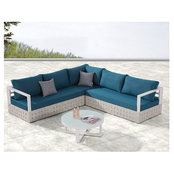 Edge Sofa Set For 5 With Round Coffee Table