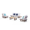 Luxe Sofa Set For 5 With Coffee Table