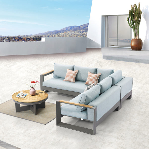 Burano Sectional Set With Round Coffee Table