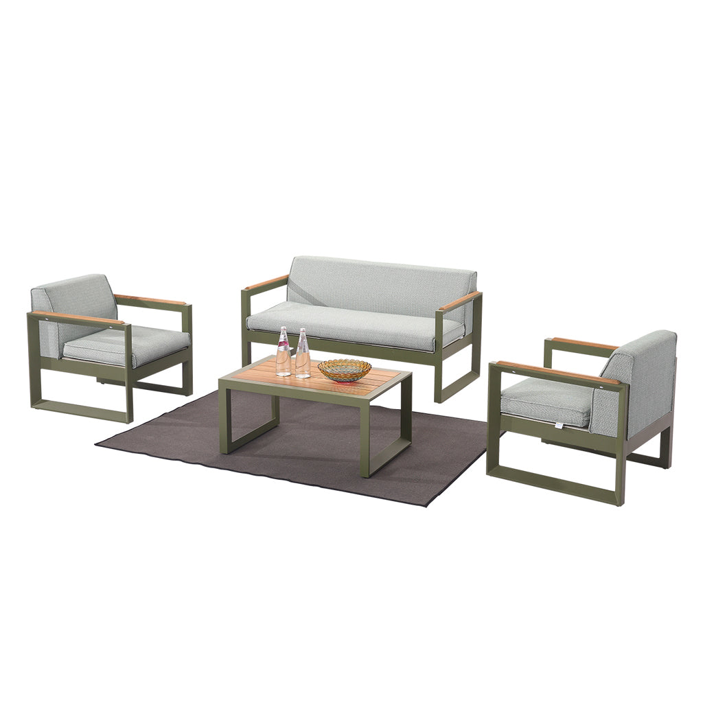 Burano Sofa Set For 4 With 2 Club Chair and Coffee Table