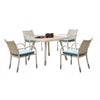 Fatsia Dining Set For 4 With Arms