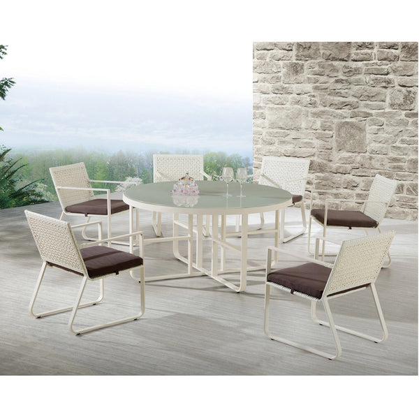 Orlando Round Dining Set For 6 With Arms