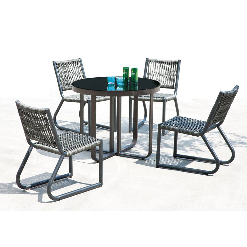 Haiti Dining Set For 4 With Armless Chair