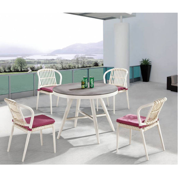 Kitaibela Armless Dining Chair With Coffee Table