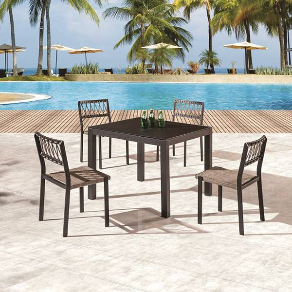 Hyacinth Dining Set For 4 With Chairs Without Arms
