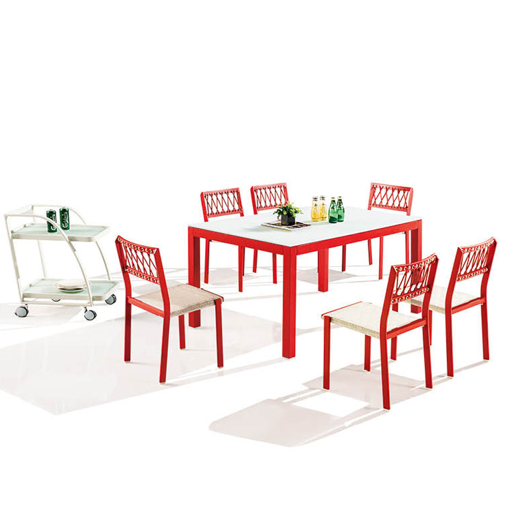 Hyacinth Dining Set For 6 With Chairs Without Arms
