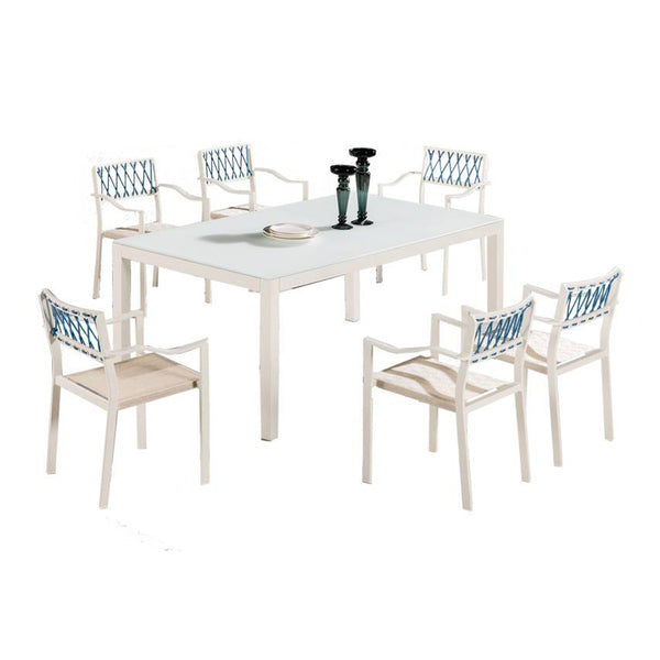 Hyacinth Dining Set With Chair With Arms